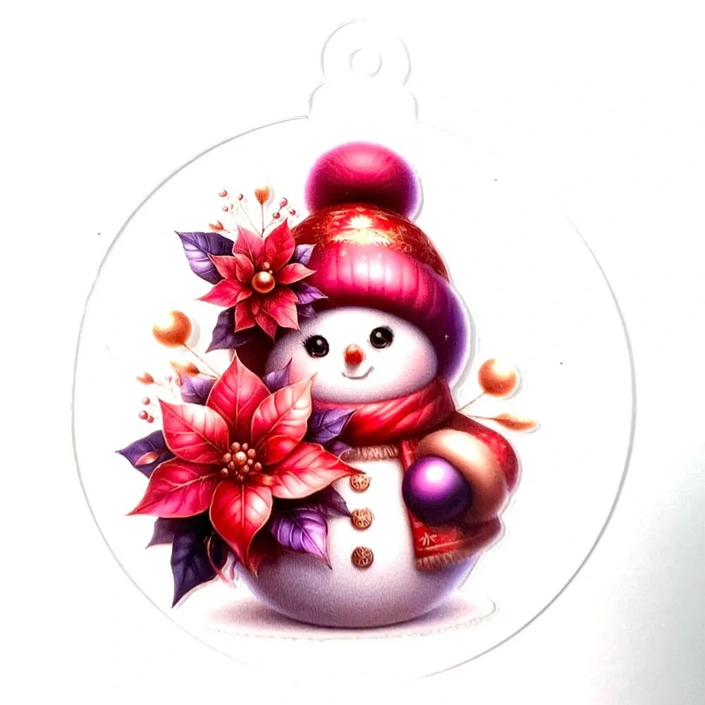 Set of Handmade Acrylic Snowman Ornaments – Set of 11